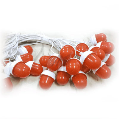Сигнальная гирлянда из фонарей ФС-12 шаг 2 м, длина 20 м
